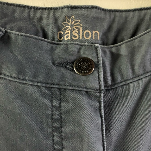 Caslon Retro Khaki Pants Style Wide Leg Mid Rise Casual Pants Gray Size 2 - Picture 10 of 16